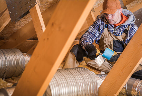 Professional installation of a central air conditioning system in a Brooksville home